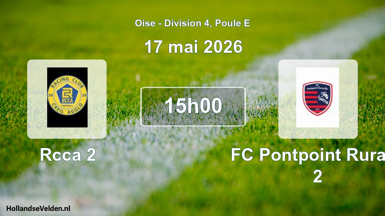 Scheduled Match: Rcca 2 - FC Pontpoint Ruravil 2 (17 May 2026)