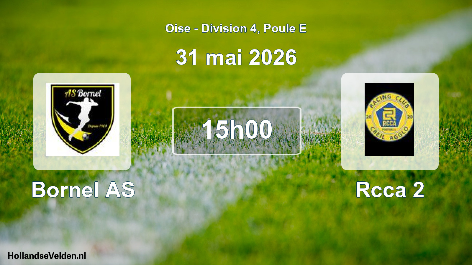 Scheduled Match: Bornel AS - Rcca 2 (31 May 2026)