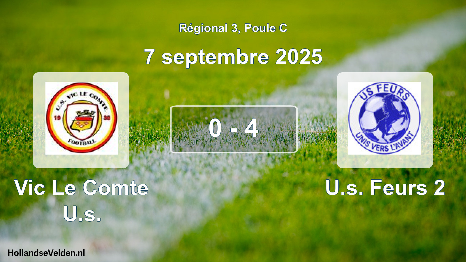 Gespeelde wedstrijd: Vic Le Comte U.s. - U.s. Feurs 2 0 - 4 (7 september 2025)