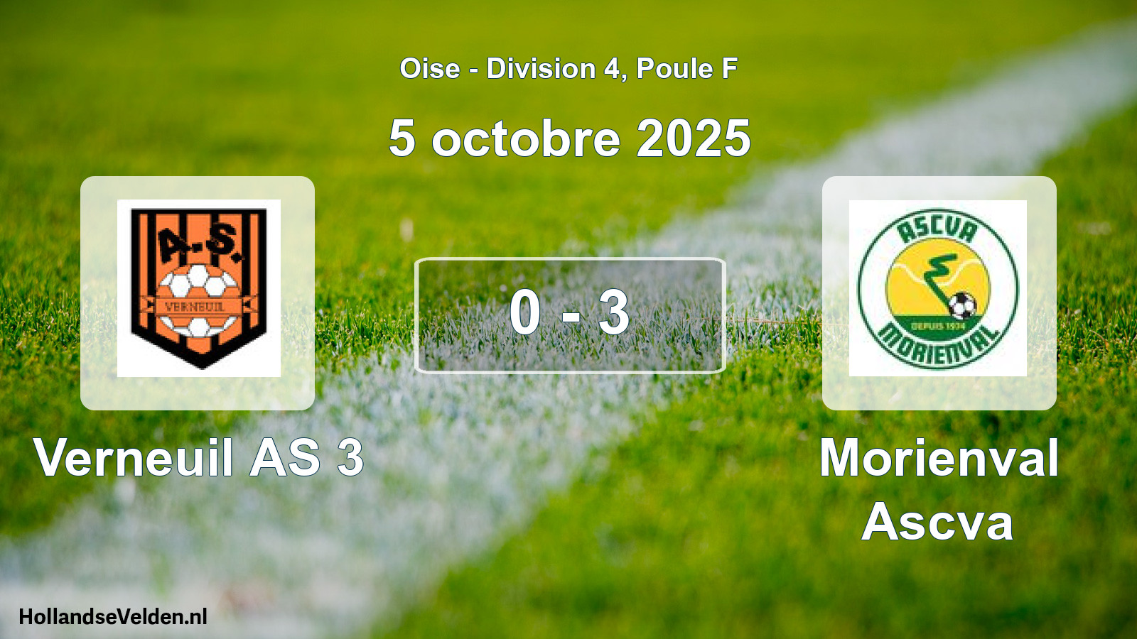 Match joué: Verneuil AS 3 - Morienval Ascva 0 - 3 (5 octobre 2025)