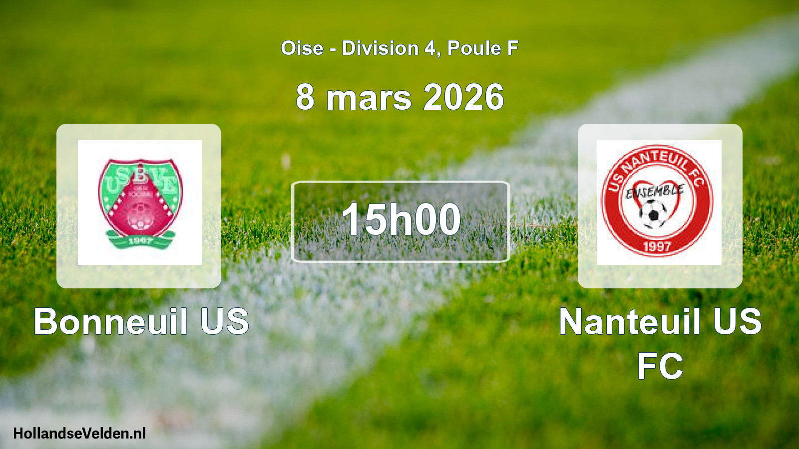 Geplande wedstrijd: Bonneuil US - Nanteuil US FC (8 maart 2026)
