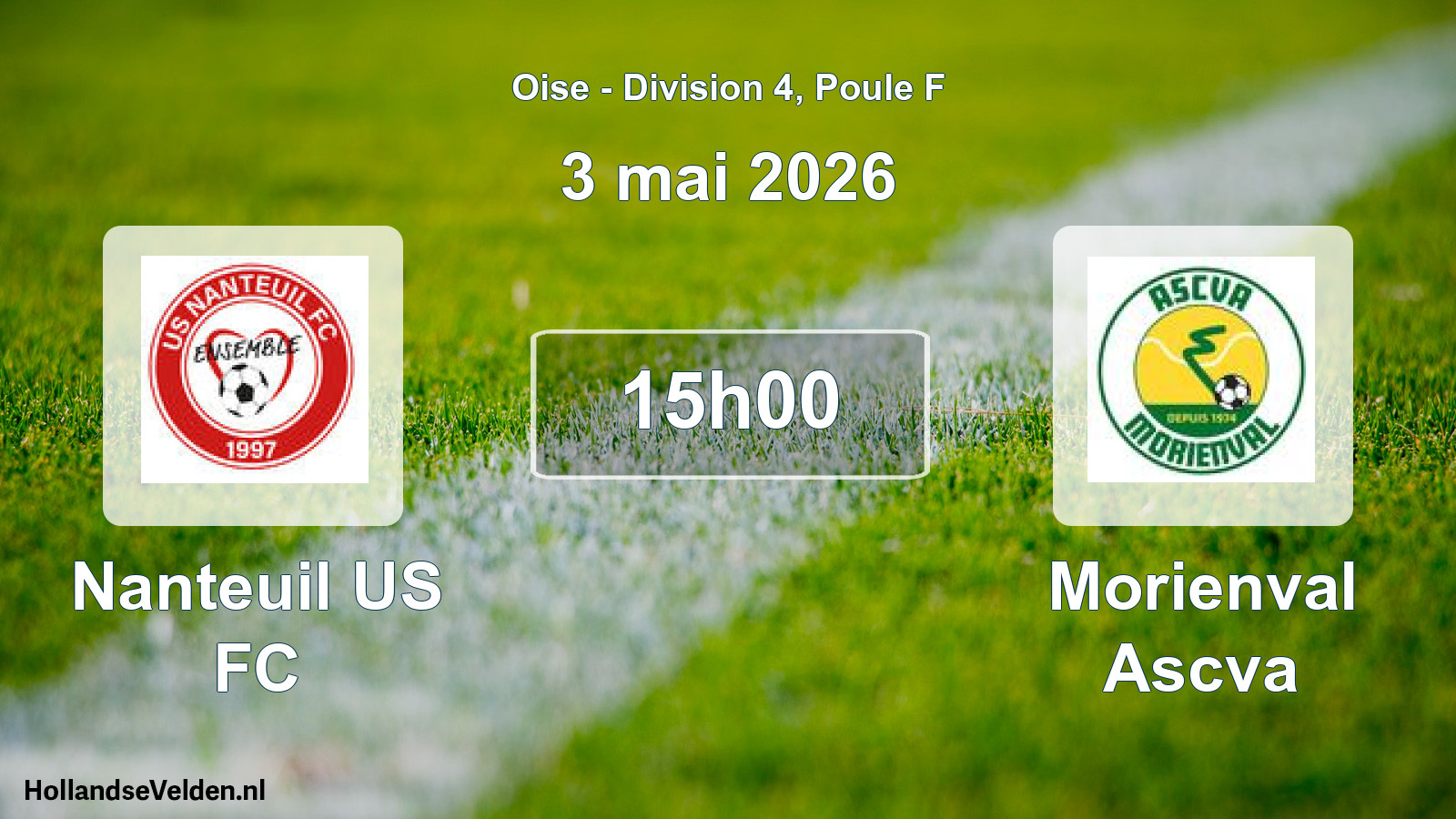 Match programmé: Nanteuil US FC - Morienval Ascva (3 mai 2026)