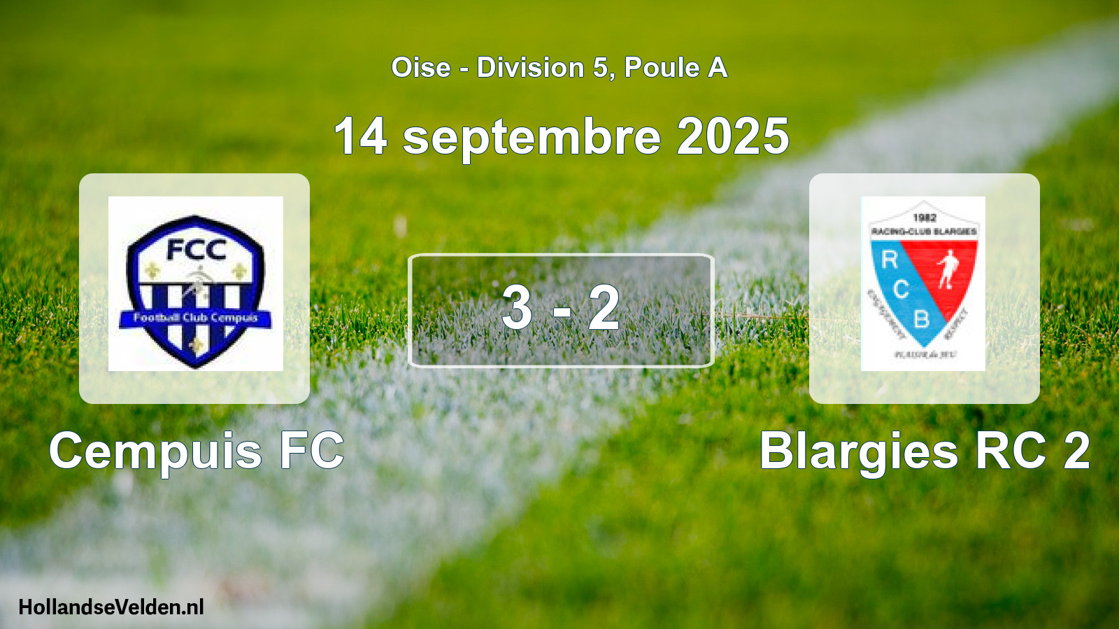 Match joué: Cempuis FC - Blargies RC 2 3 - 2 (14 septembre 2025)