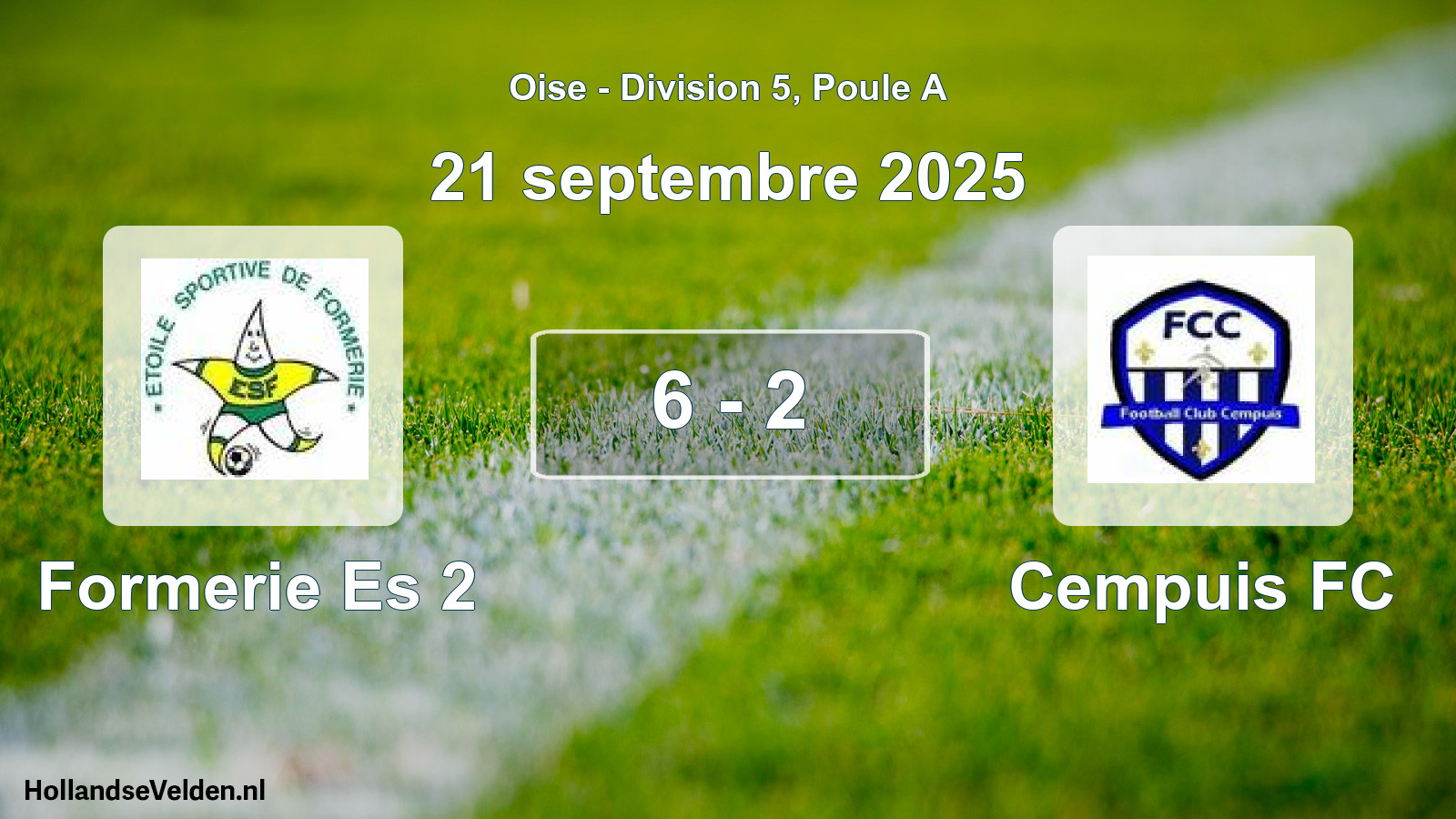 Match joué: Formerie Es 2 - Cempuis FC 6 - 2 (21 septembre 2025)