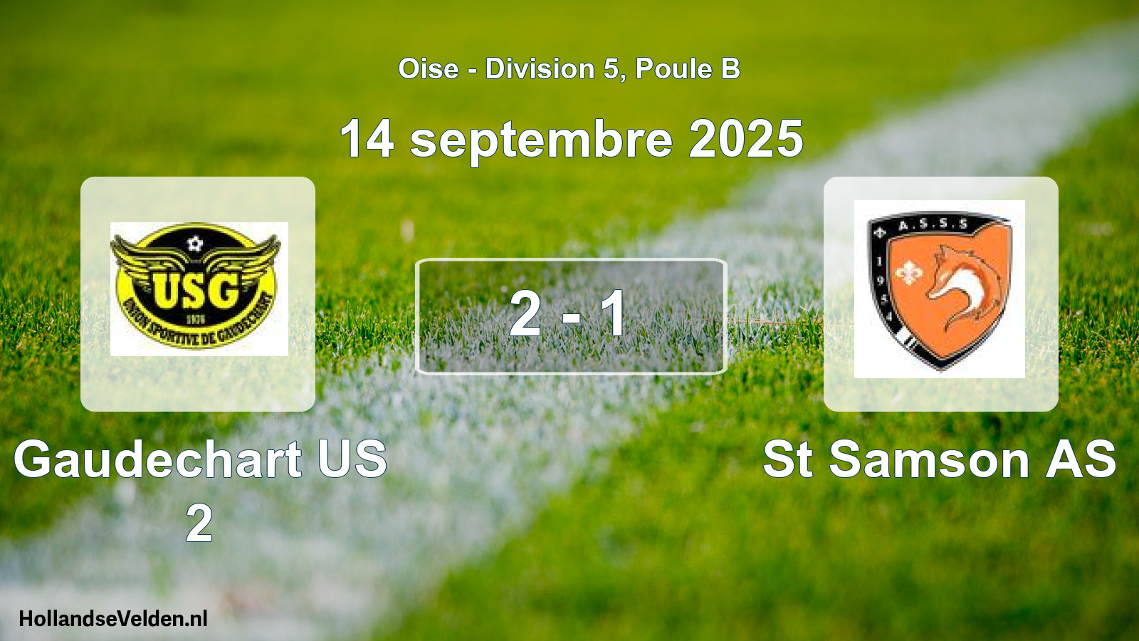 Match joué: Gaudechart US 2 - St Samson AS 2 - 1 (14 septembre 2025)