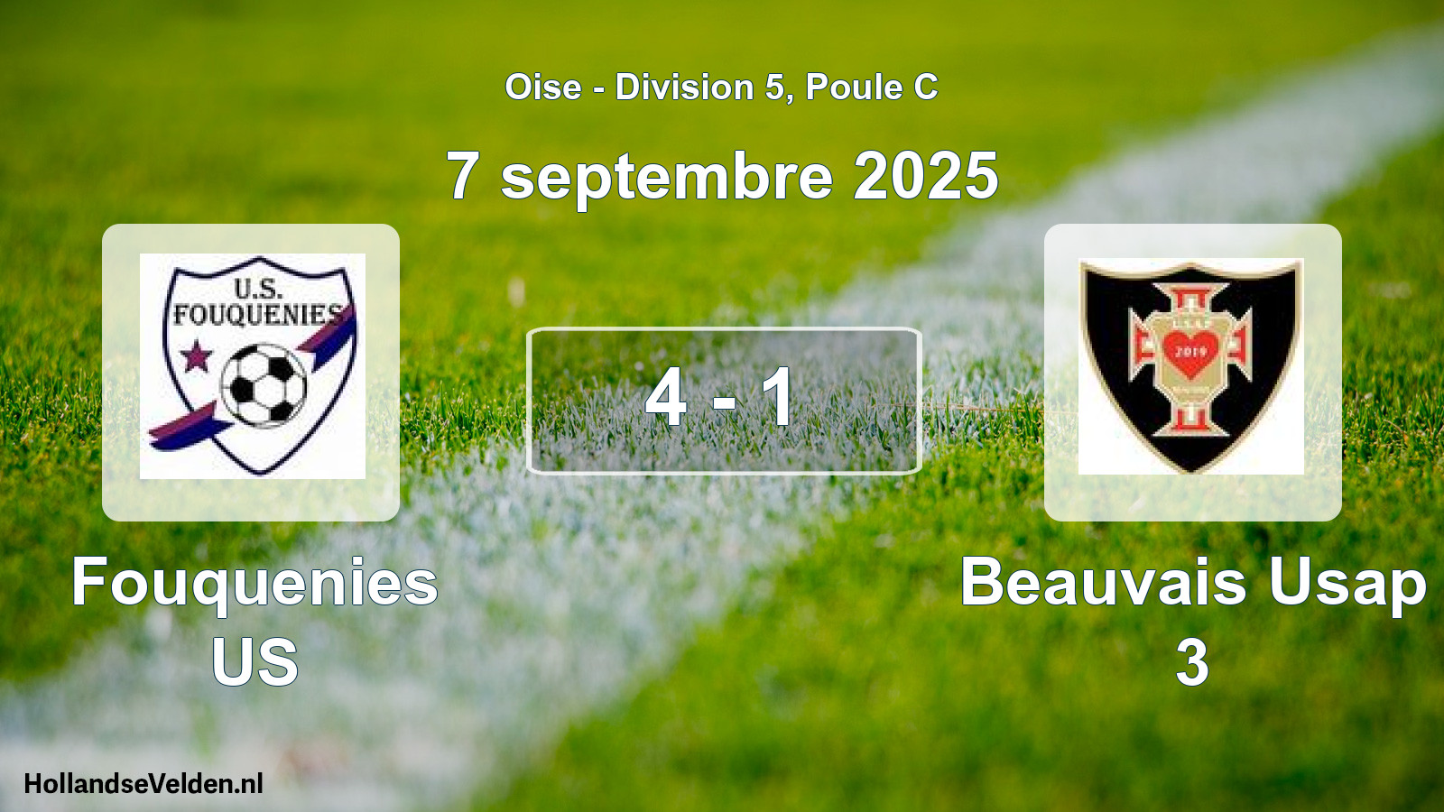 Match joué: Fouquenies US - Beauvais Usap 3 4 - 1 (7 septembre 2025)