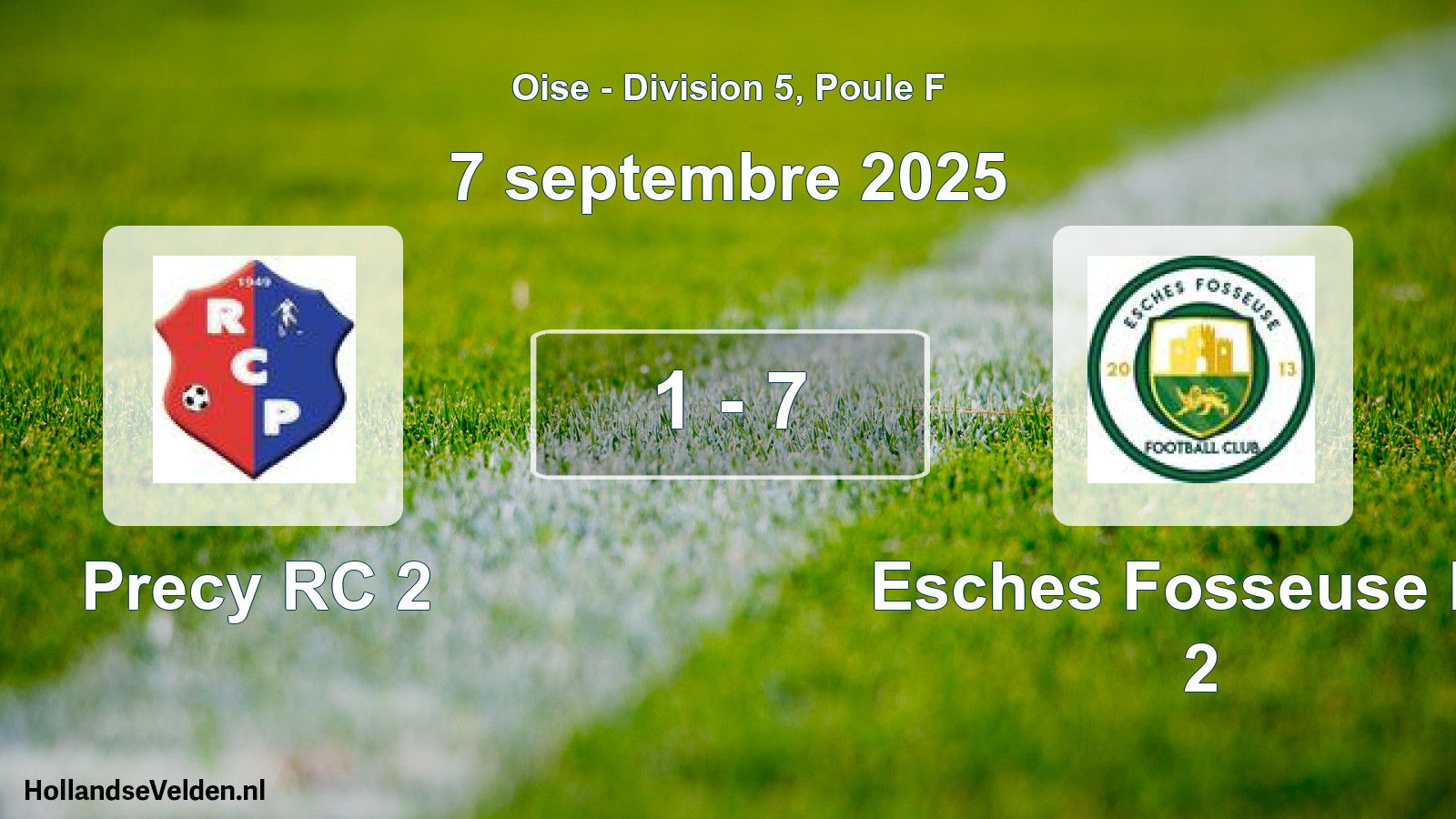 Gespeelde wedstrijd: Precy RC 2 - Esches Fosseuse FC 2 1 - 7 (7 september 2025)