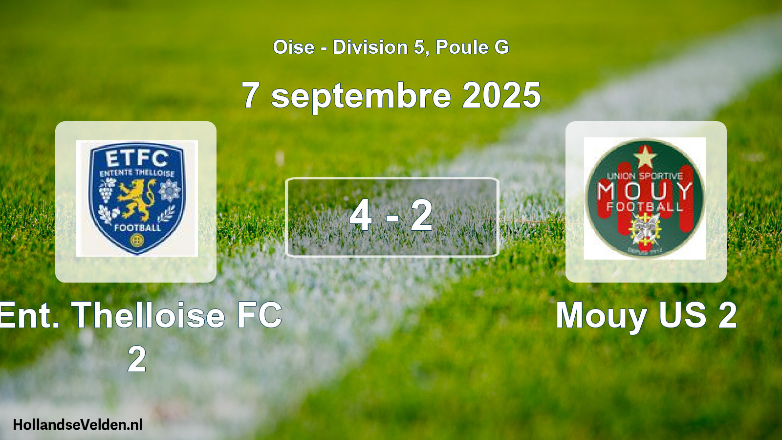 Match joué: Ent. Thelloise FC 2 - Mouy US 2 4 - 2 (7 septembre 2025)