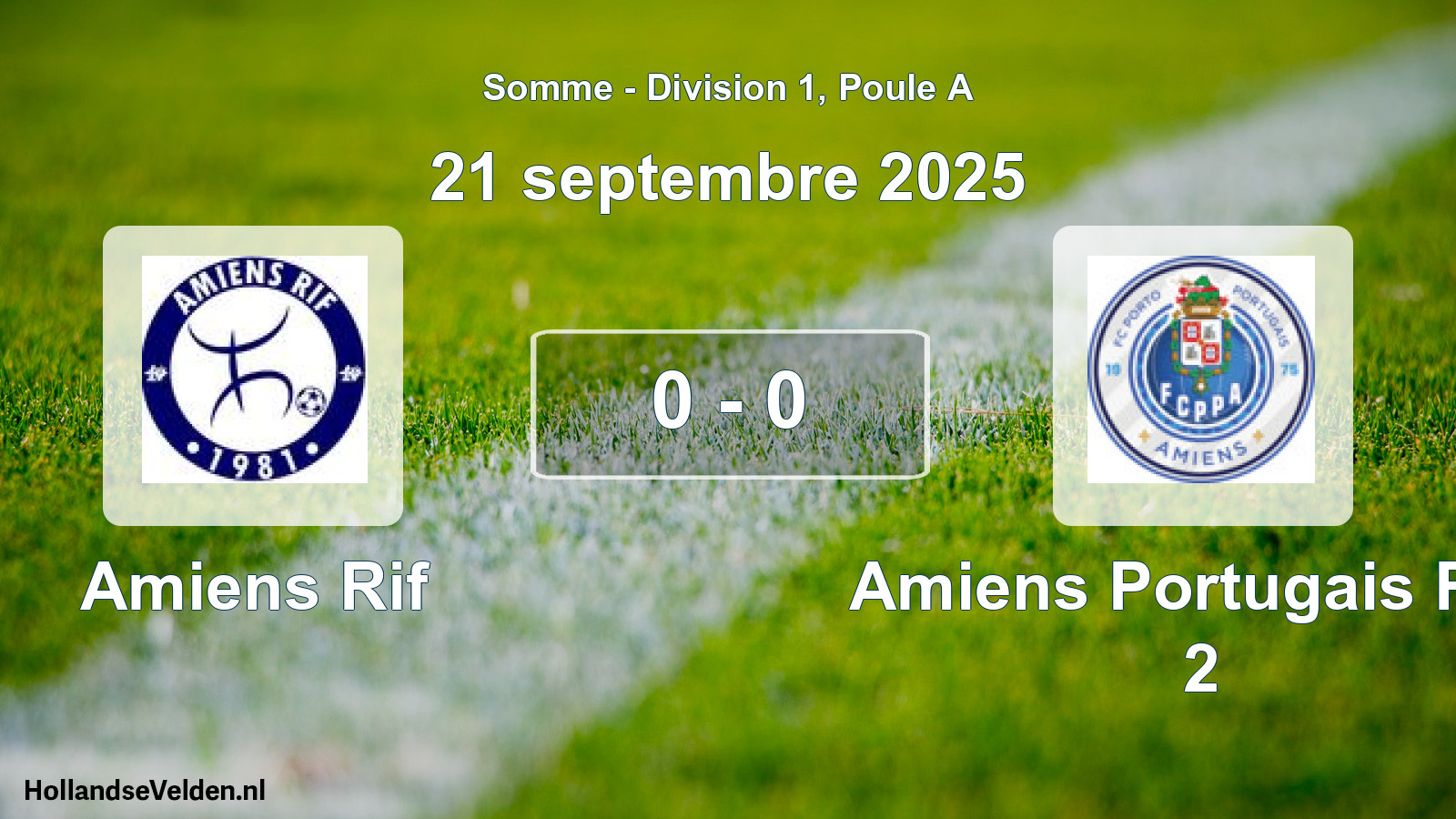 Gespeelde wedstrijd: Amiens Rif - Amiens Portugais Fcp 2 0 - 0 (21 september 2025)