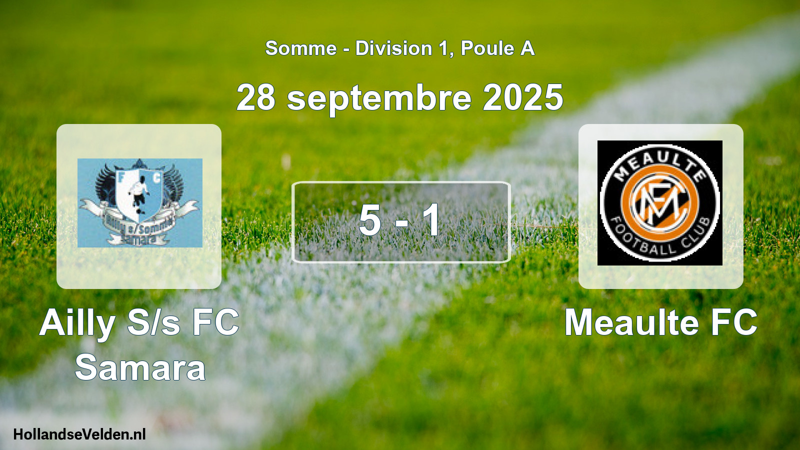 Total number of matches played: Ailly S/s FC Samara - Meaulte FC 5 - 1 (28 September 2025)