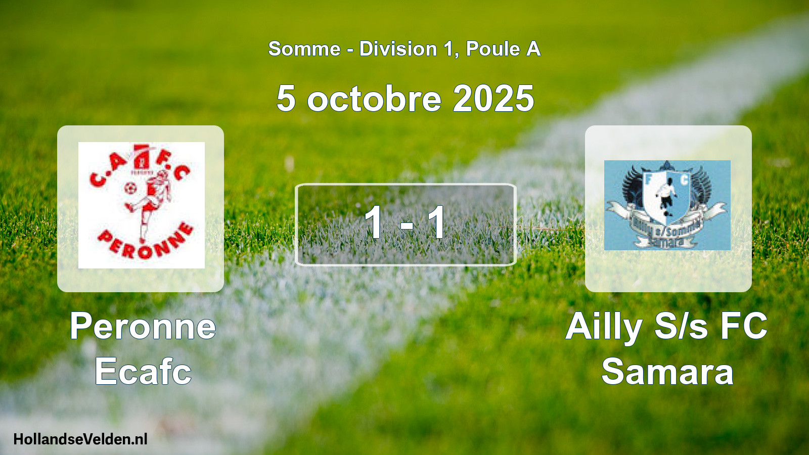 Gespeelde wedstrijd: Peronne Ecafc - Ailly S/s FC Samara 1 - 1 (5 oktober 2025)
