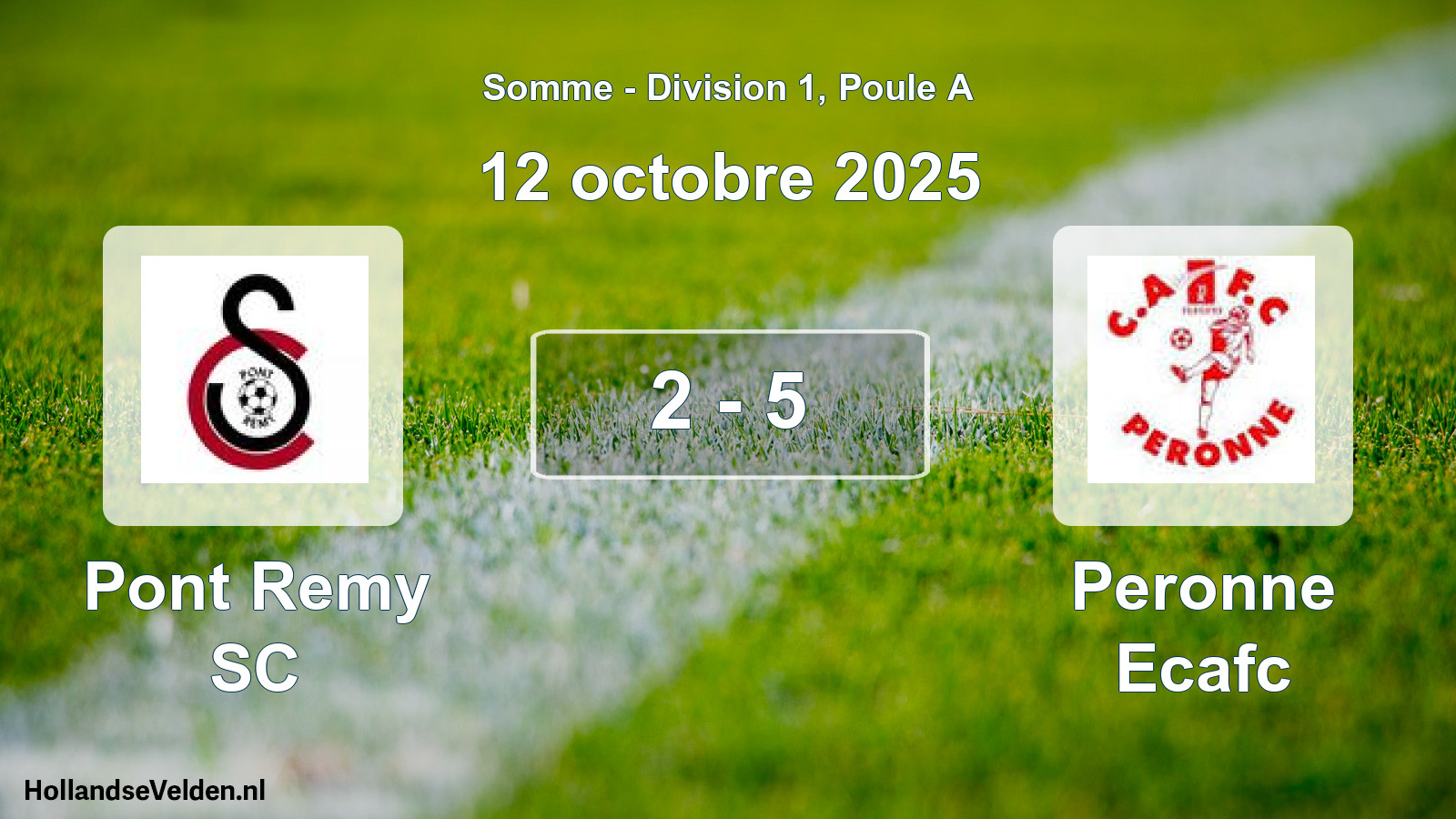 Match joué: Pont Remy SC - Peronne Ecafc 2 - 5 (12 octobre 2025)