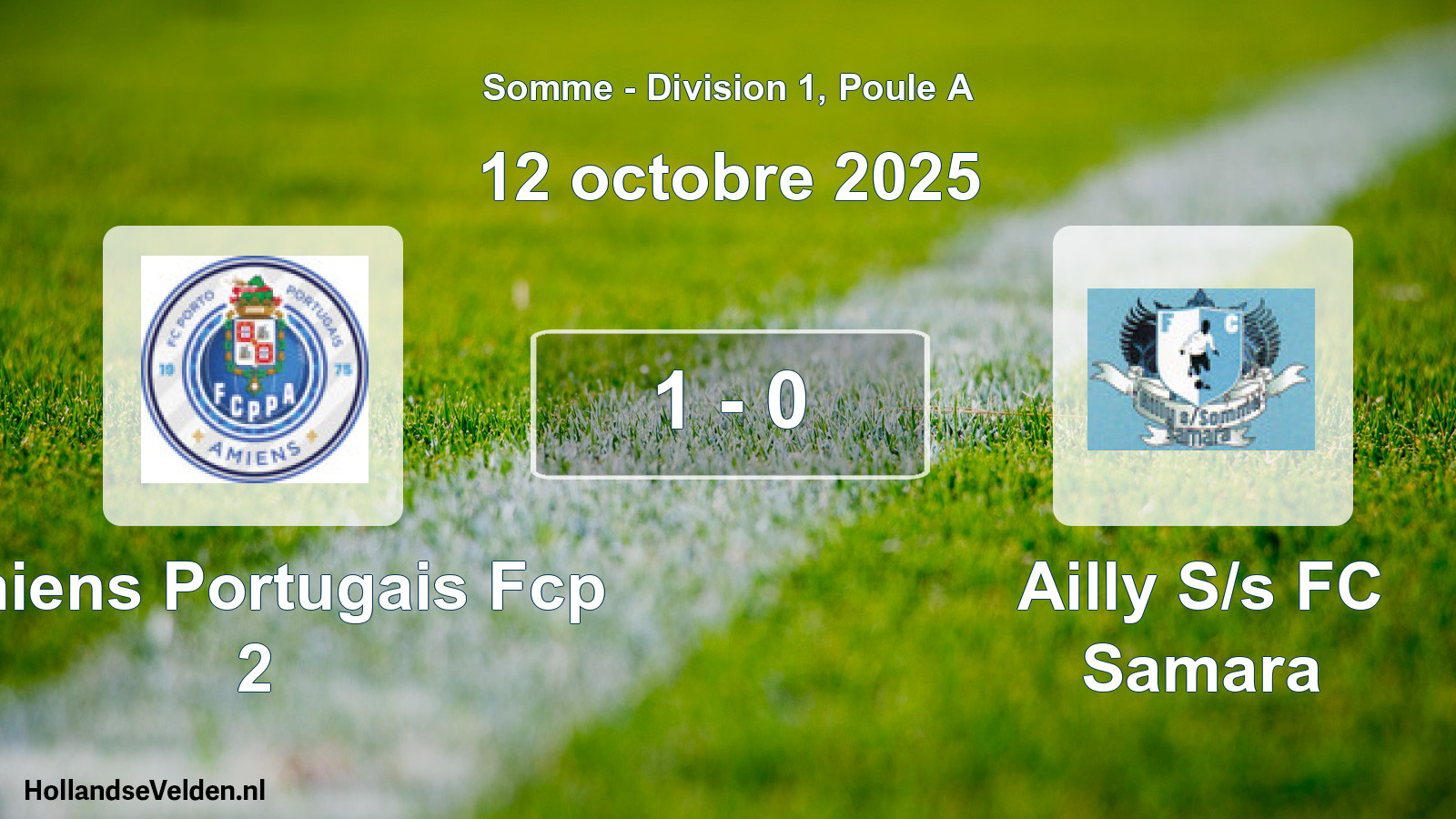 Total number of matches played: Amiens Portugais Fcp 2 - Ailly S/s FC Samara 1 - 0 (12 October 2025)