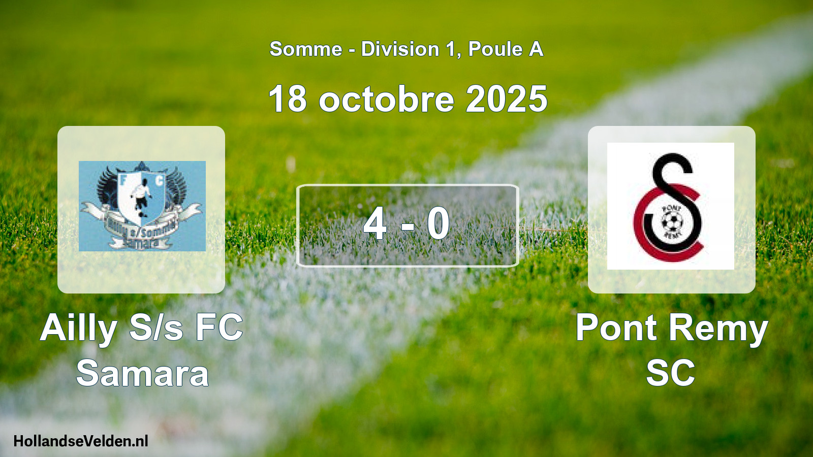 Total number of matches played: Ailly S/s FC Samara - Pont Remy SC 4 - 0 (18 October 2025)