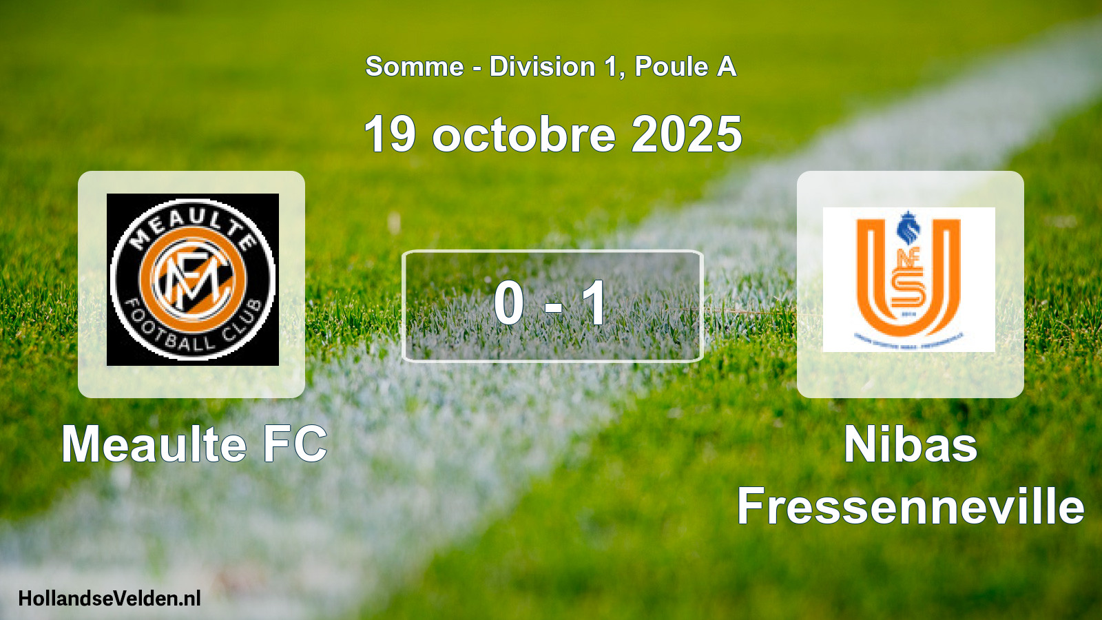 Total number of matches played: Meaulte FC - Nibas Fressenneville 0 - 1 (19 October 2025)