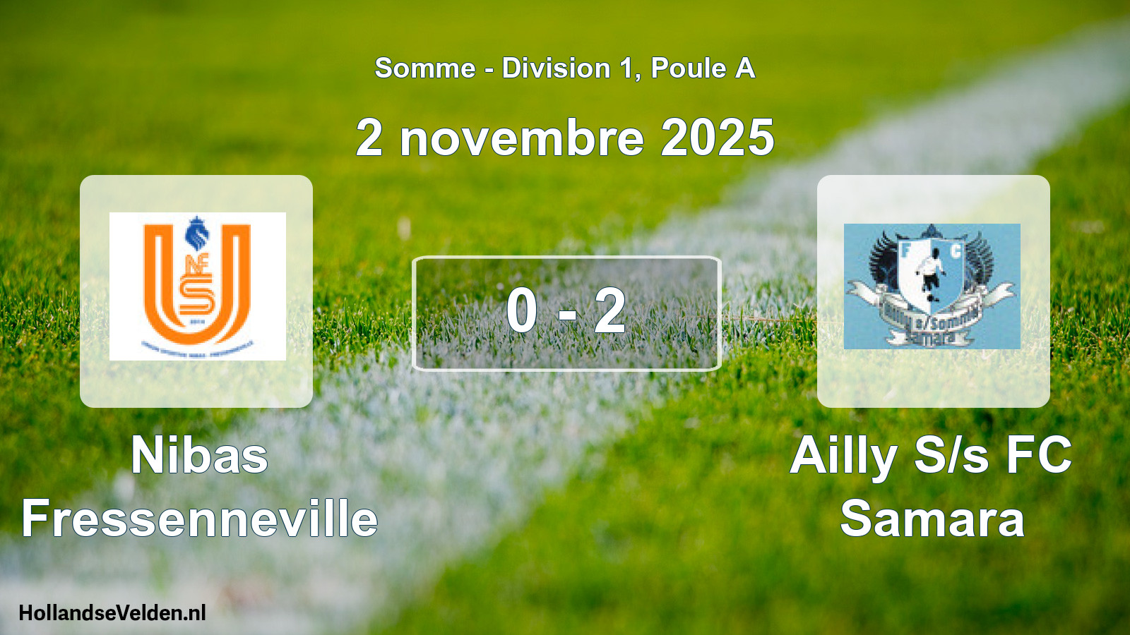 Total number of matches played: Nibas Fressenneville - Ailly S/s FC Samara 0 - 2 (2 November 2025)