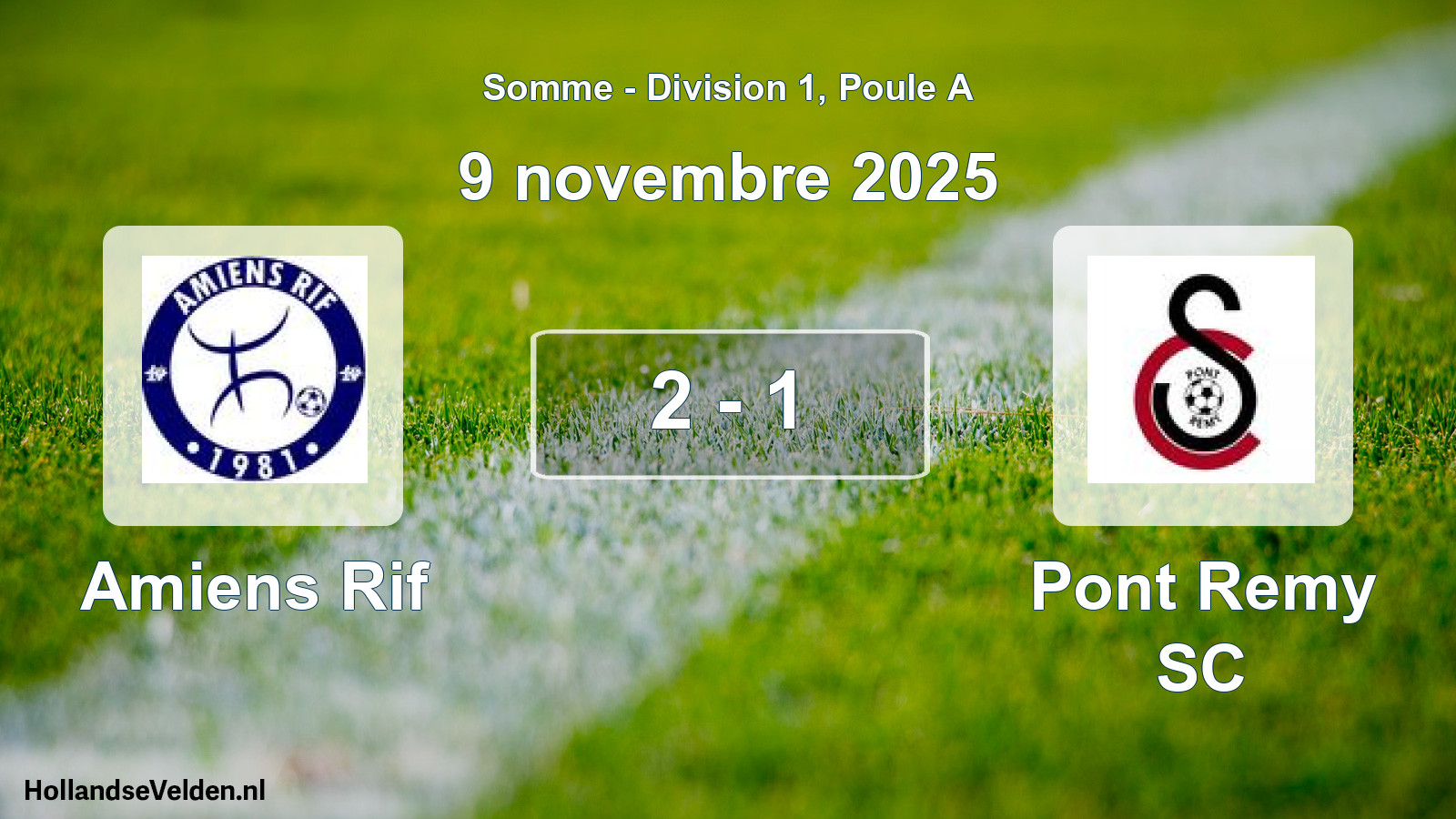 Total number of matches played: Amiens Rif - Pont Remy SC 2 - 1 (9 November 2025)