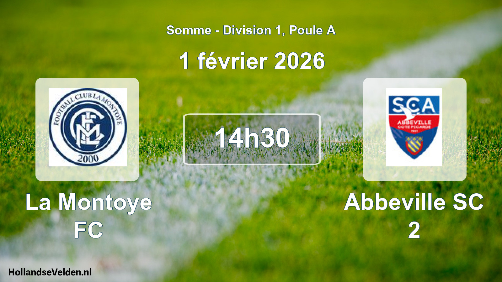 Scheduled Match: La Montoye FC - Abbeville SC 2 (1 February 2026)
