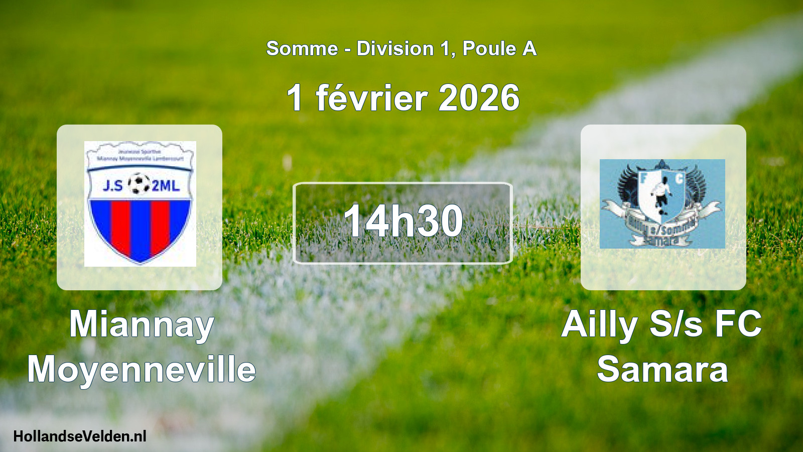 Geplande wedstrijd: Miannay Moyenneville - Ailly S/s FC Samara (1 februari 2026)