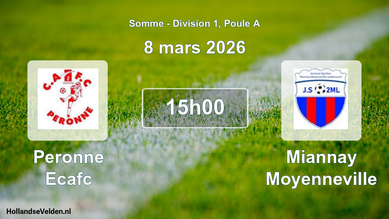 Scheduled Match: Peronne Ecafc - Miannay Moyenneville (8 March 2026)