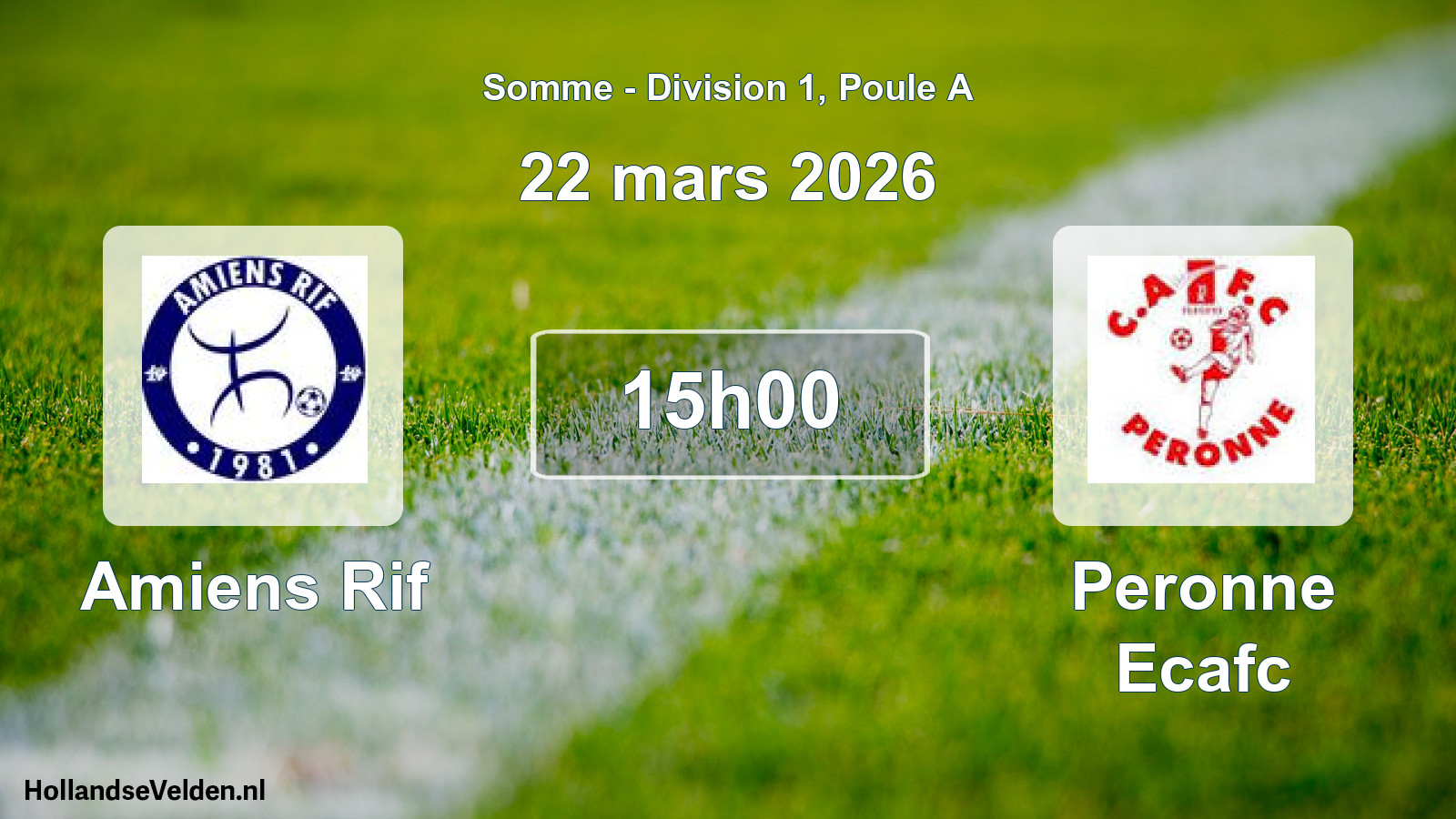 Scheduled Match: Amiens Rif - Peronne Ecafc (22 March 2026)
