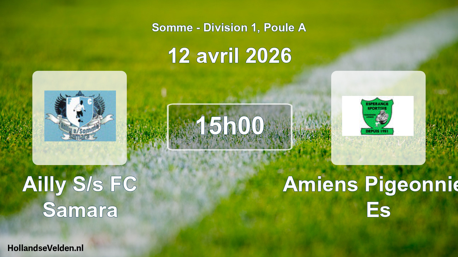 Scheduled Match: Ailly S/s FC Samara - Amiens Pigeonnier Es (12 April 2026)