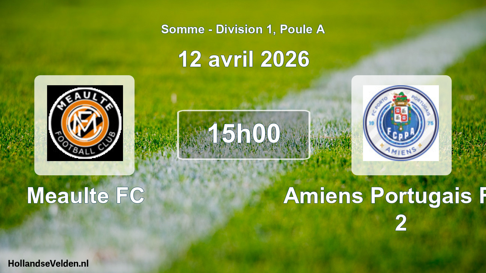 Match programmé: Meaulte FC - Amiens Portugais Fcp 2 (12 avril 2026)