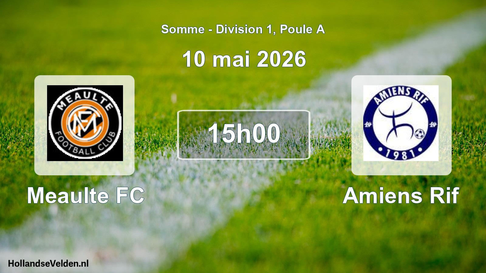 Match programmé: Meaulte FC - Amiens Rif (10 mai 2026)