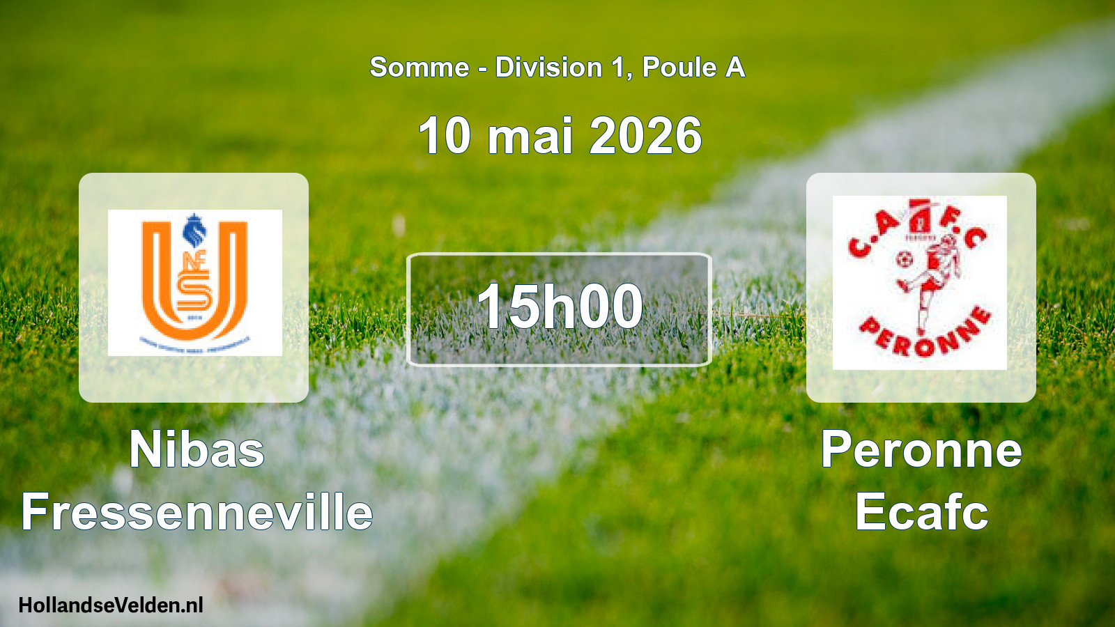 Match programmé: Nibas Fressenneville - Peronne Ecafc (10 mai 2026)