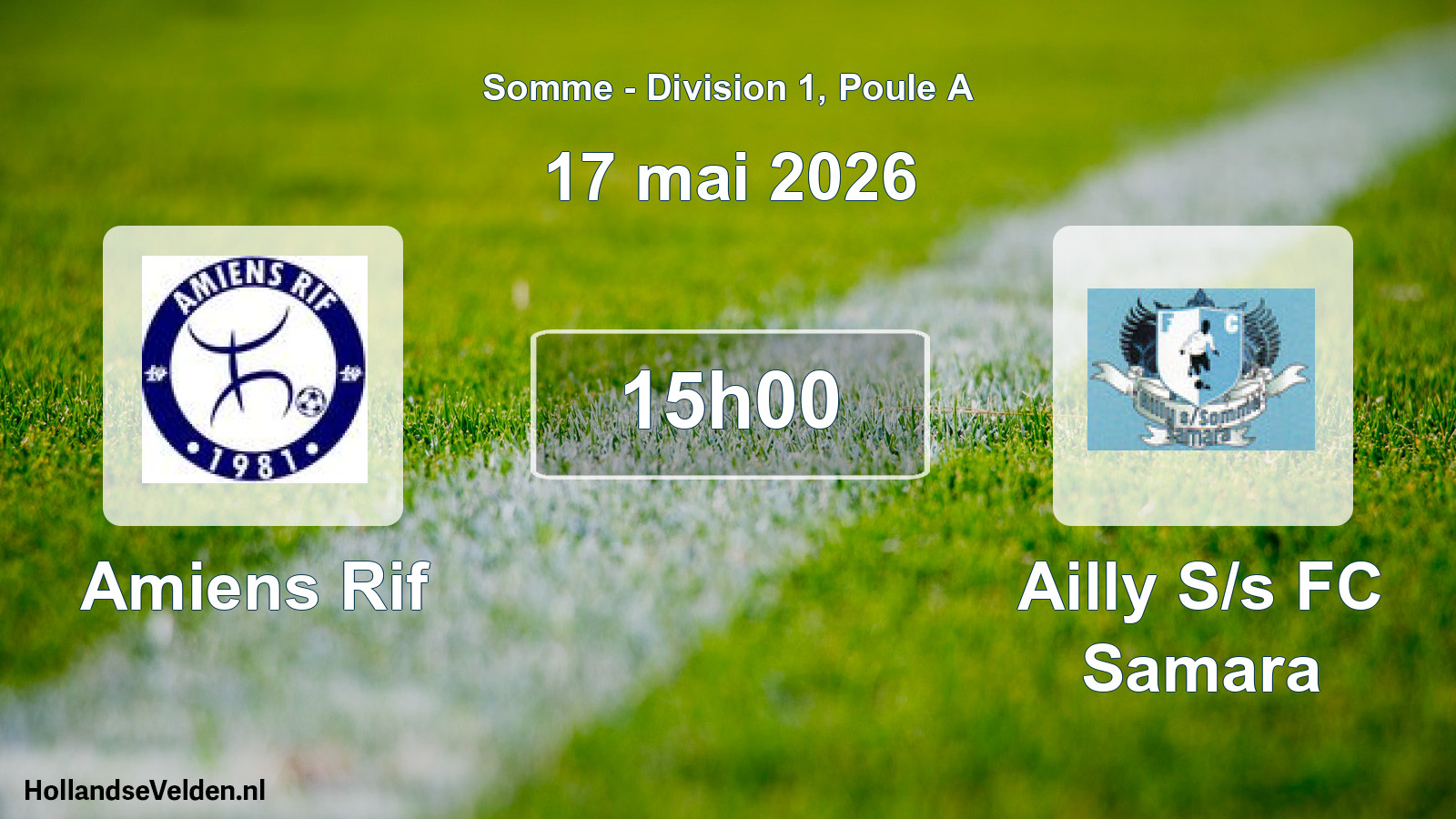 Match programmé: Amiens Rif - Ailly S/s FC Samara (17 mai 2026)