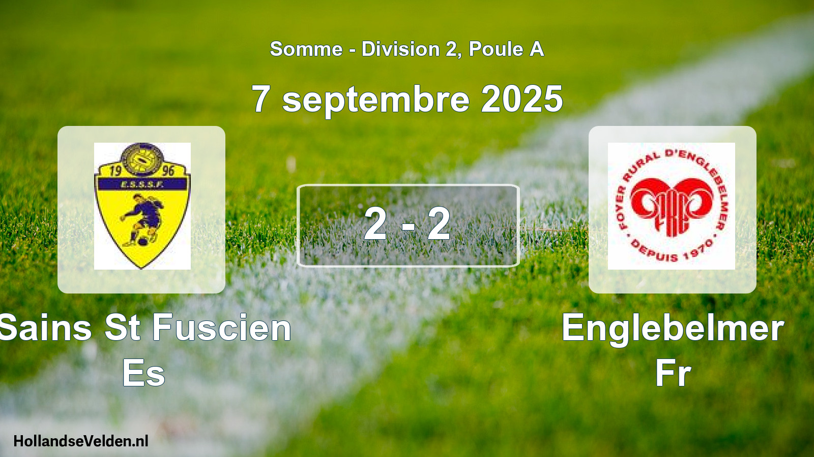 Match joué: Sains St Fuscien Es - Englebelmer Fr 2 - 2 (7 septembre 2025)