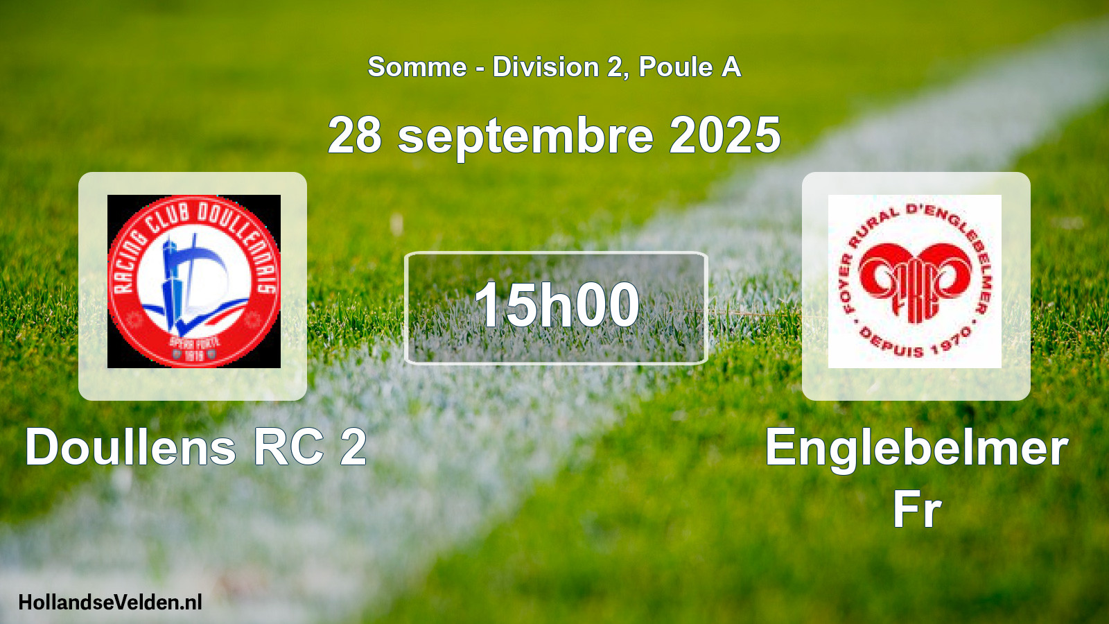 Match programmé: Doullens RC 2 - Englebelmer Fr (28 septembre 2025)