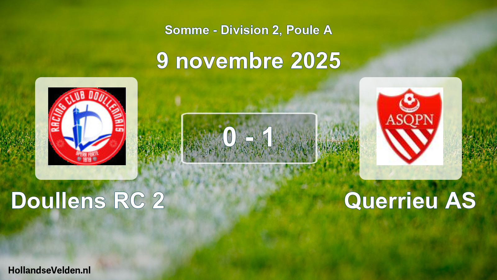 Match joué: Doullens RC 2 - Querrieu AS 0 - 1 (9 novembre 2025)