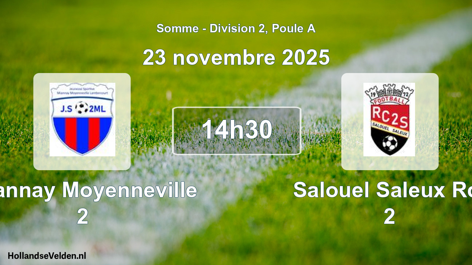 Geplande wedstrijd: Miannay Moyenneville 2 - Salouel Saleux Rcf 2 (23 november 2025)