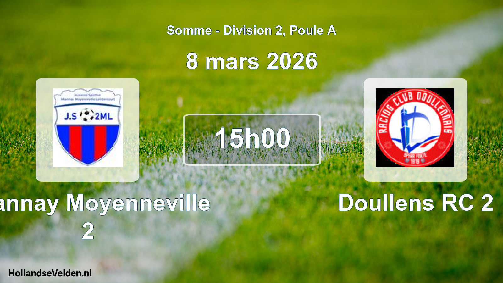 Scheduled Match: Miannay Moyenneville 2 - Doullens RC 2 (8 March 2026)