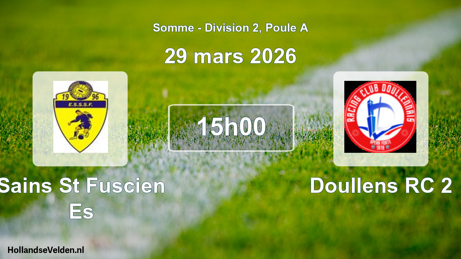 Match programmé: Sains St Fuscien Es - Doullens RC 2 (29 mars 2026)