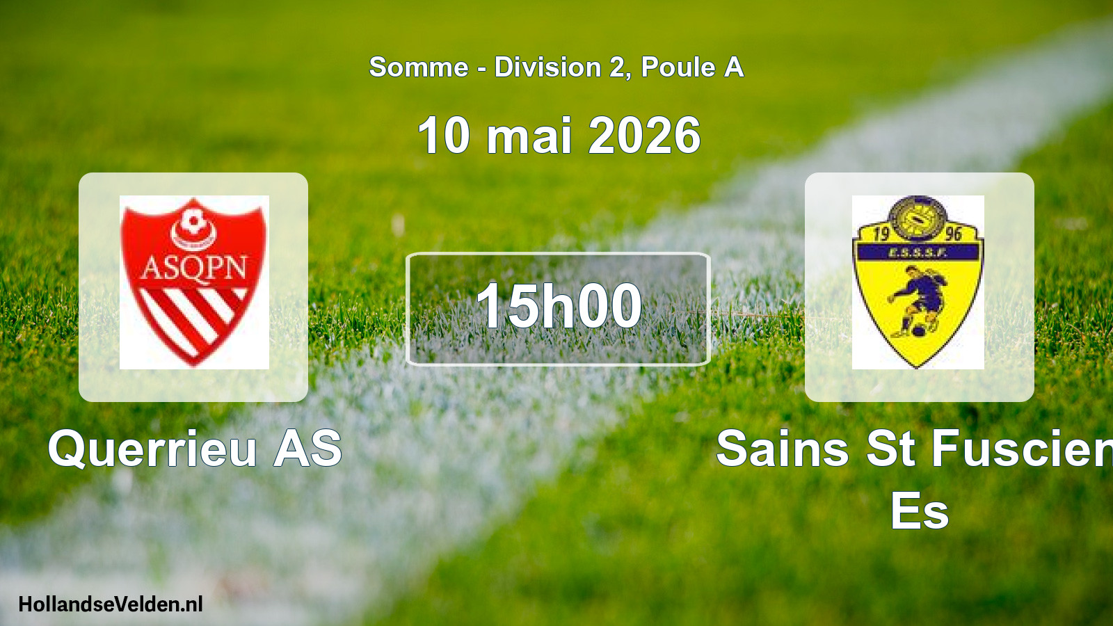 Match programmé: Querrieu AS - Sains St Fuscien Es (10 mai 2026)