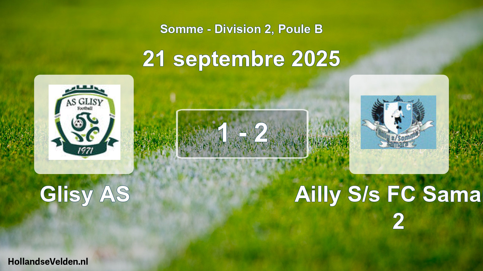 Total number of matches played: Glisy AS - Ailly S/s FC Samara 2 1 - 2 (21 September 2025)