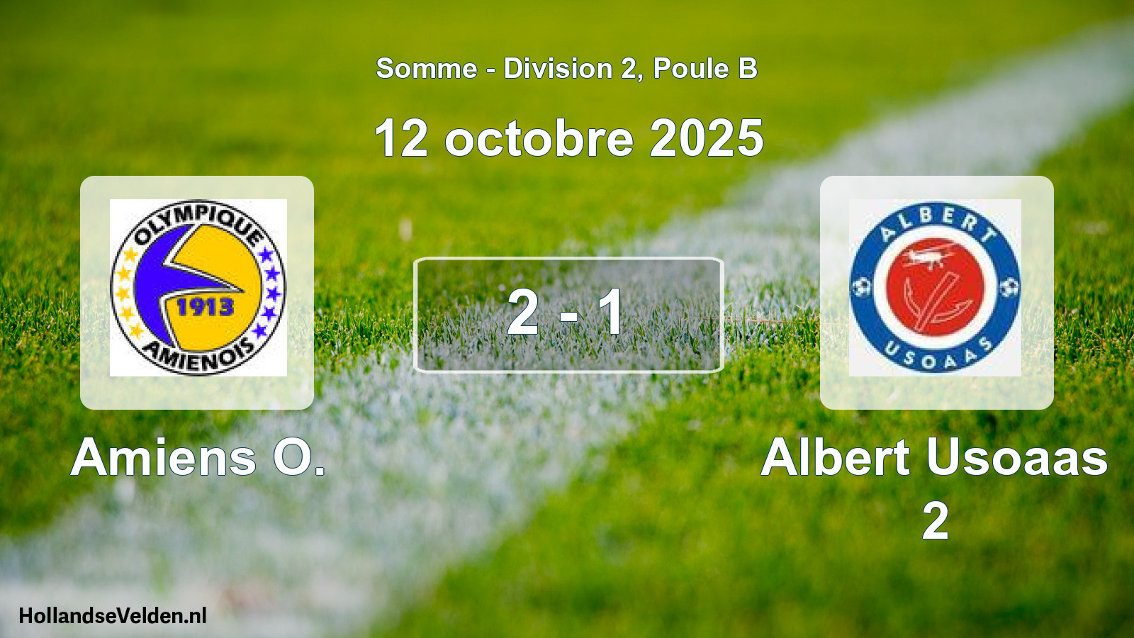 Gespeelde wedstrijd: Amiens O. - Albert Usoaas 2 2 - 1 (12 oktober 2025)