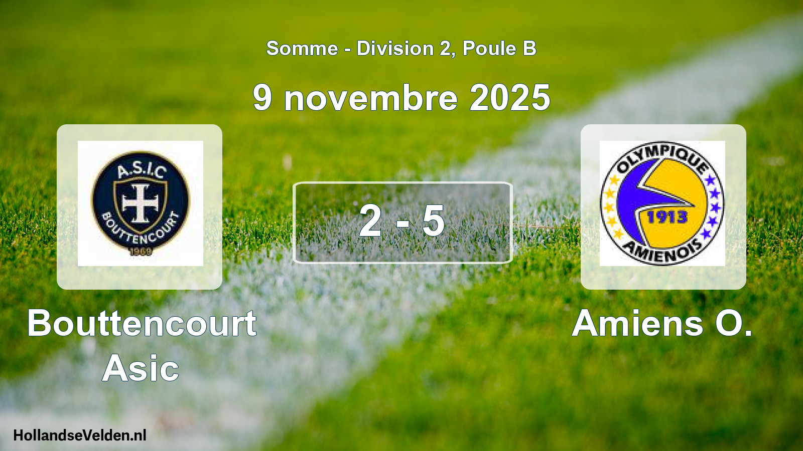 Gespeelde wedstrijd: Bouttencourt Asic - Amiens O. 2 - 5 (9 november 2025)