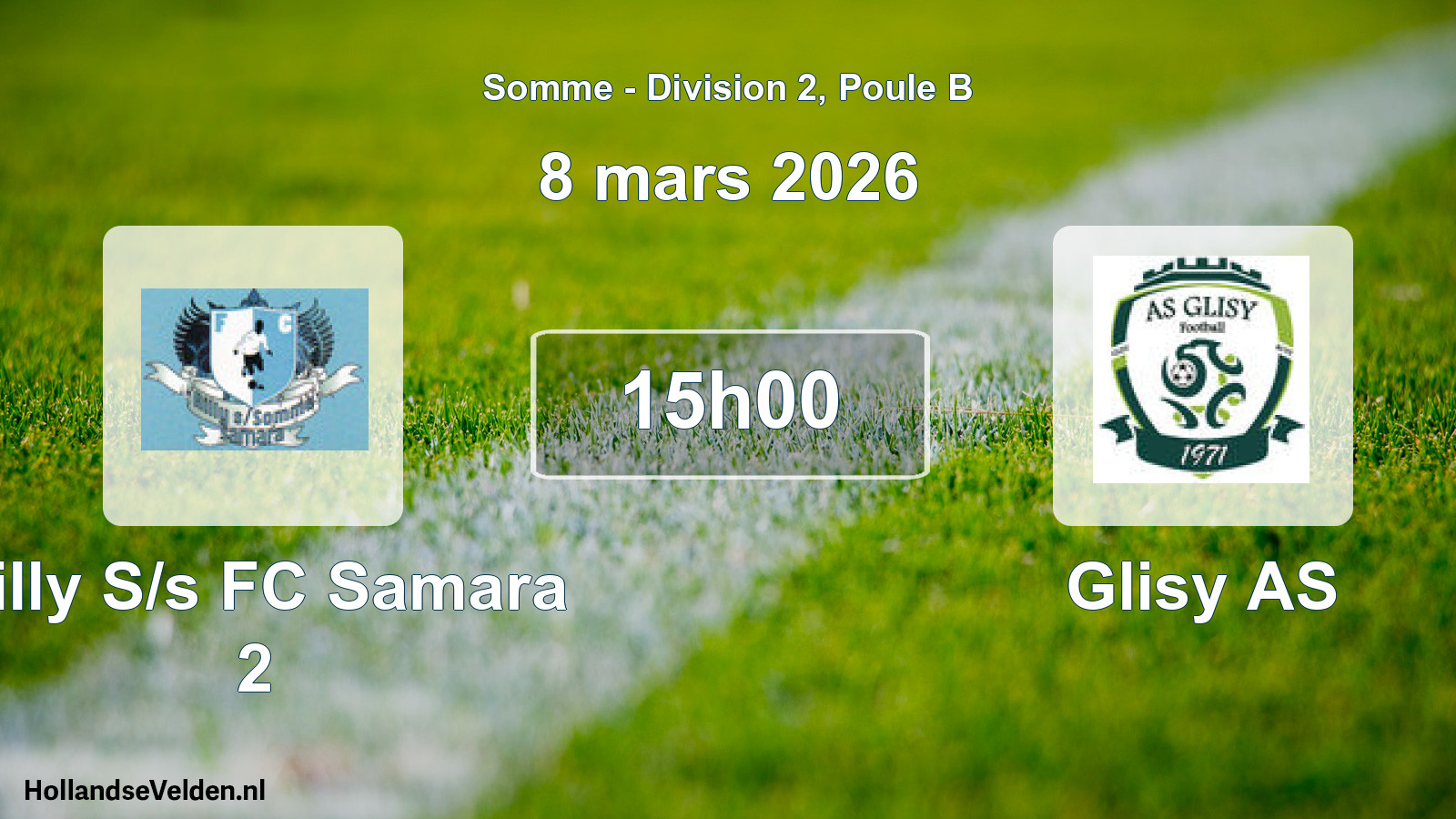 Scheduled Match: Ailly S/s FC Samara 2 - Glisy AS (8 March 2026)