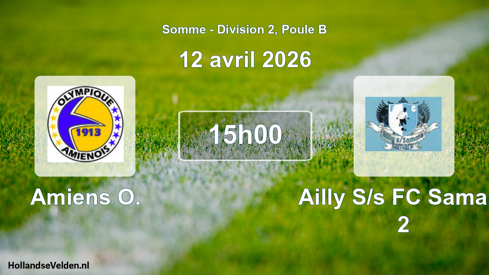 Match programmé: Amiens O. - Ailly S/s FC Samara 2 (12 avril 2026)