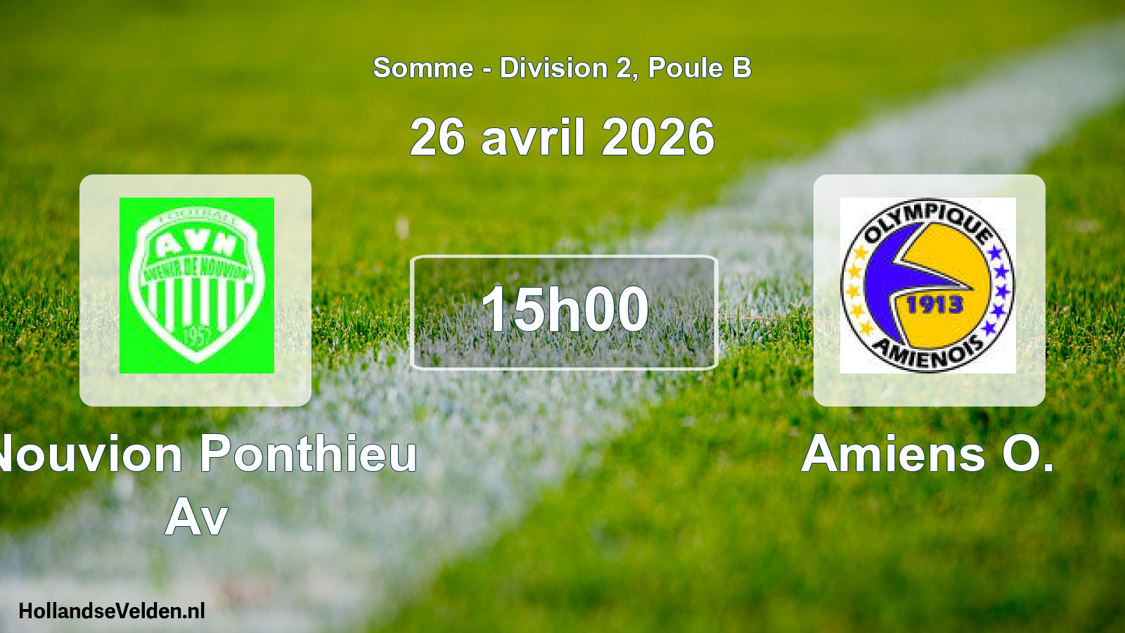 Scheduled Match: Nouvion Ponthieu Av - Amiens O. (26 April 2026)