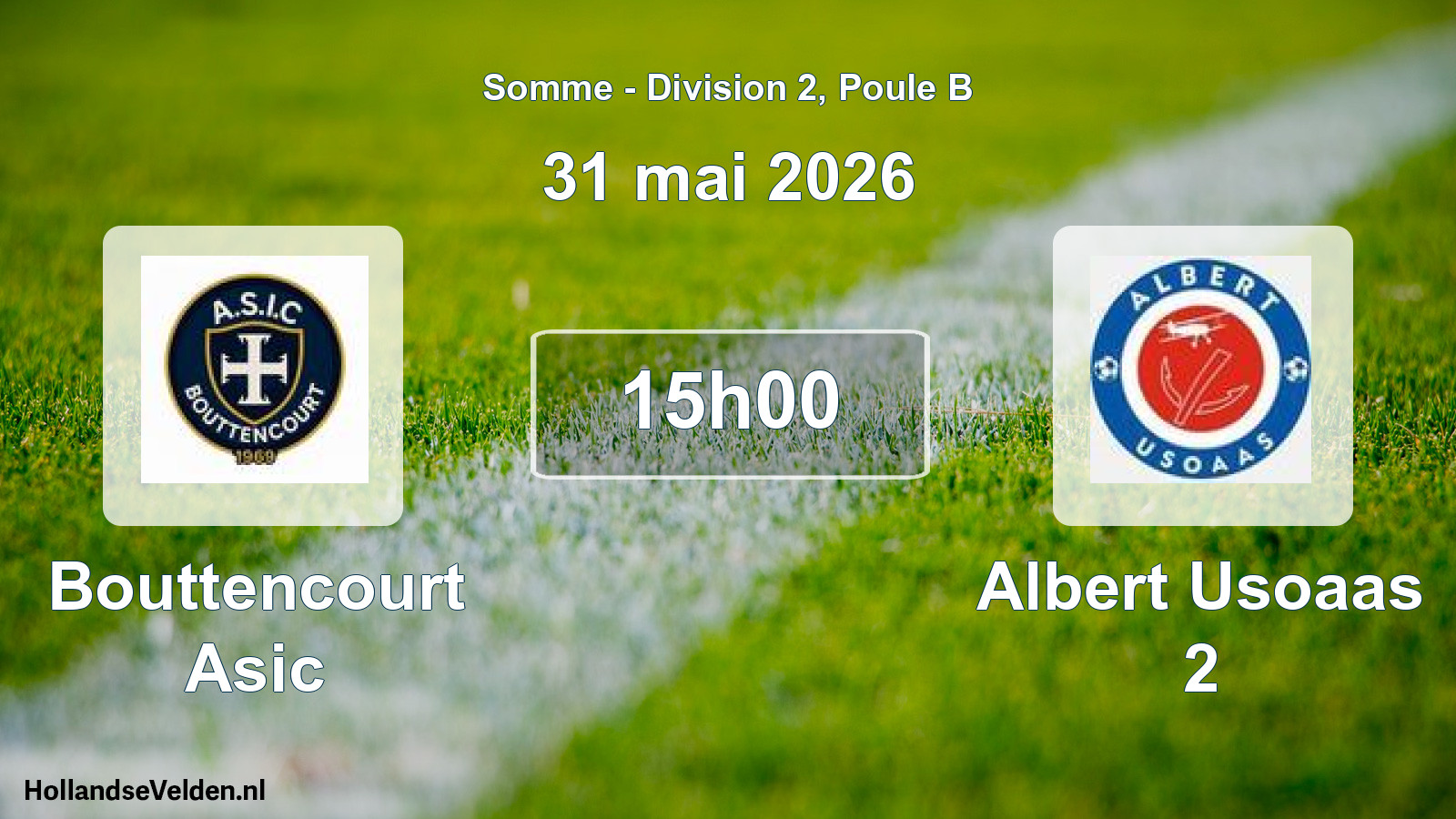 Match programmé: Bouttencourt Asic - Albert Usoaas 2 (31 mai 2026)