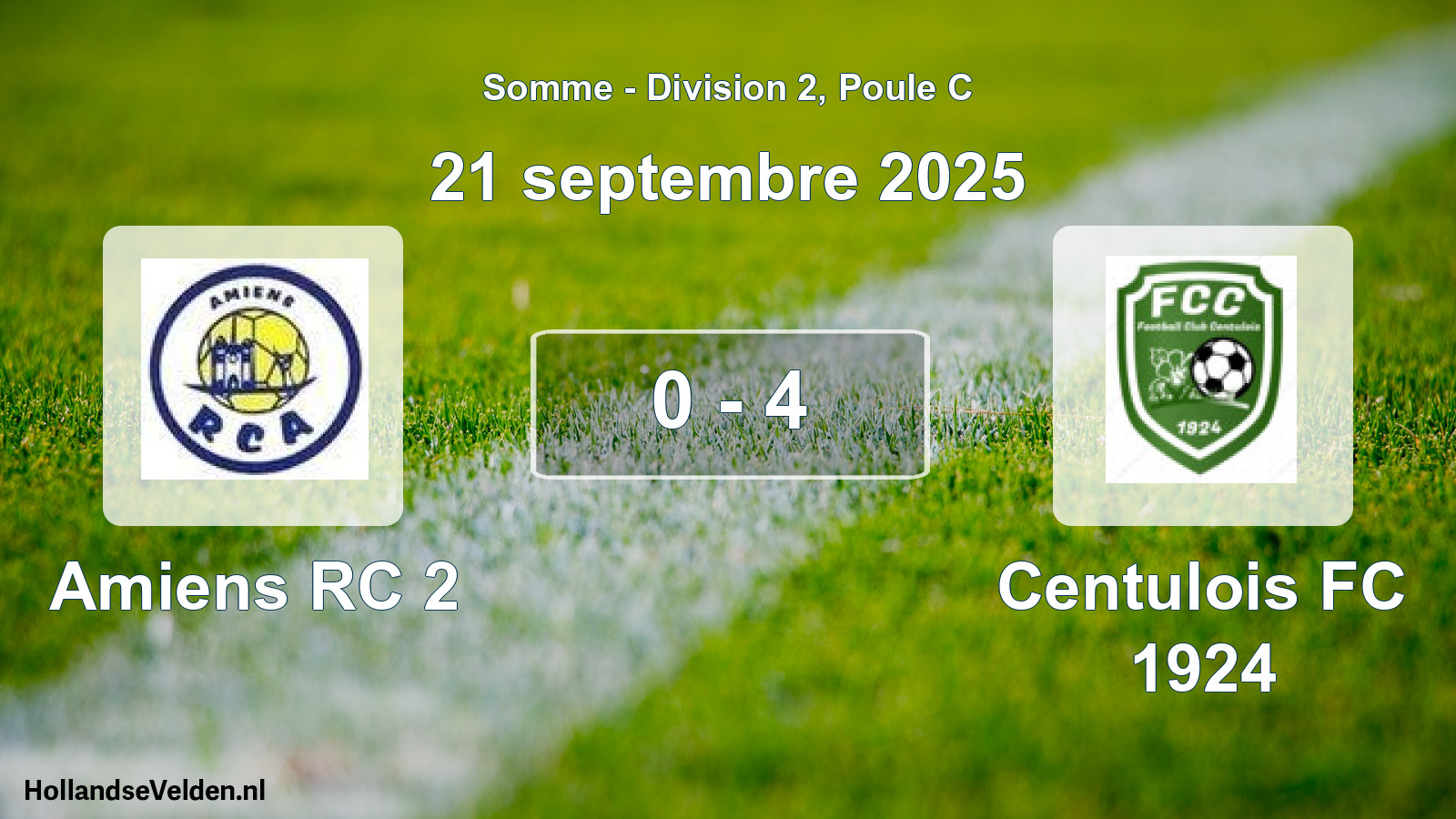 Gespeelde wedstrijd: Amiens RC 2 - Centulois FC 1924 0 - 4 (21 september 2025)