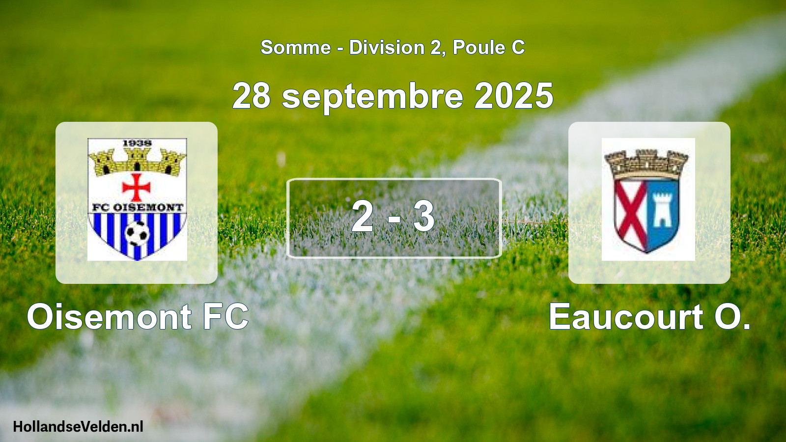Total number of matches played: Oisemont FC - Eaucourt O. 2 - 3 (28 September 2025)