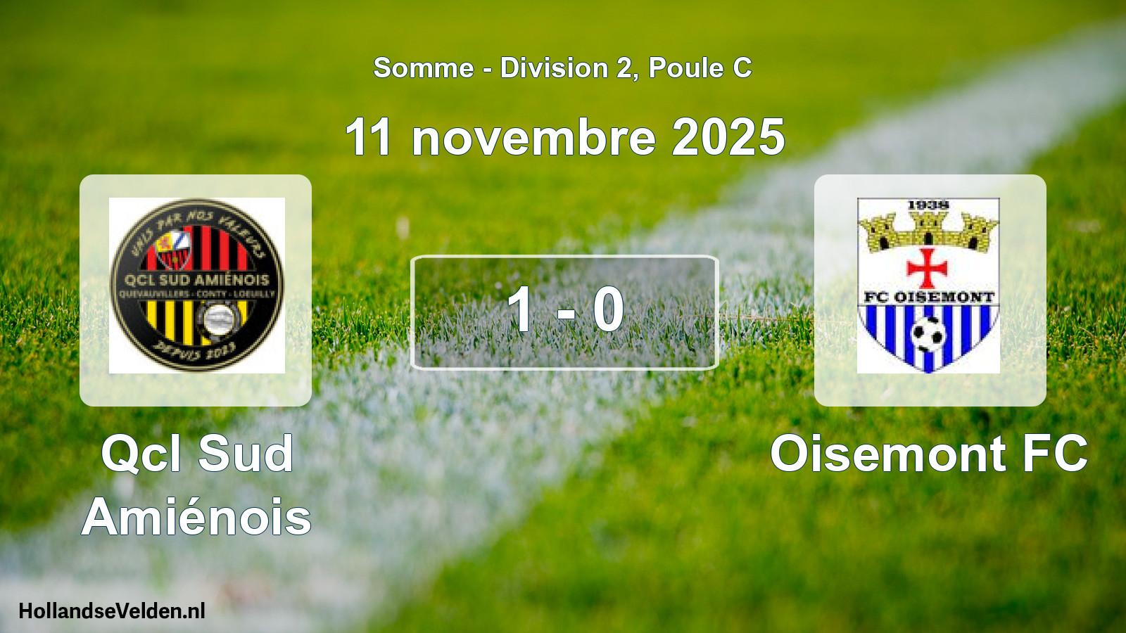 Total number of matches played: Qcl Sud Amiénois - Oisemont FC 1 - 0 (11 November 2025)