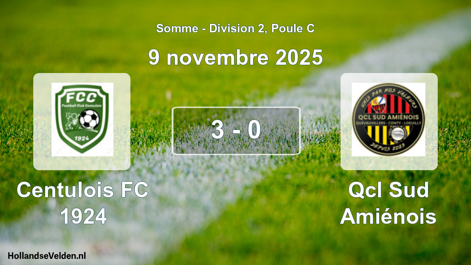Total number of matches played: Centulois FC 1924 - Qcl Sud Amiénois 3 - 0 (9 November 2025)