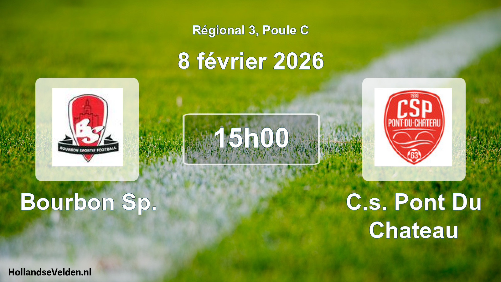 Geplande wedstrijd: Bourbon Sp. - C.s. Pont Du Chateau (8 février 2026)