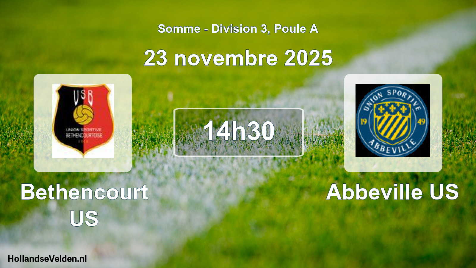 Scheduled Match: Bethencourt US - Abbeville US (23 November 2025)